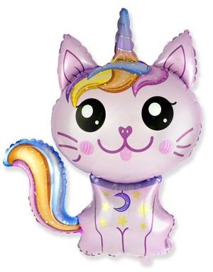  Katt-Enhjørning Folieballong 88x73 cm