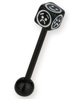 Diffrent Faces Black - Tungepiercing