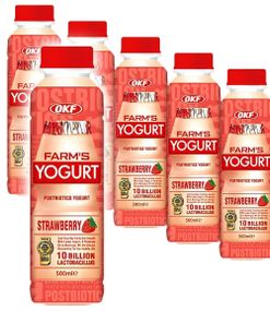 1794268800_120 stk OKF Farm's Yogurt Strawberry - Drikkeyoghurt med Jordbærsmak - Hel Eske 20x350 ml (Korea)