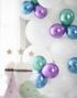 50 stk 12 cm - Blå Glossy Mirror Ballonger