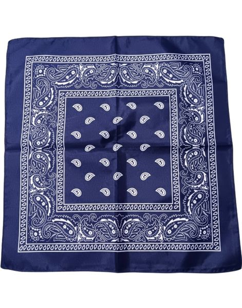 Blå Paisley Bandana/Skjerf