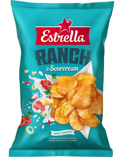 DATOVARE - Estrella Ranch & Sourcream Potetgull 175g