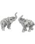 2 stk Elefantfigurer med Henna-Motiver 9 cm