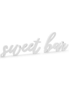 Sweet Bar - Hvitt Treskilt 37x10 cm