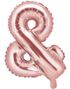 Rose Gullfarget Bokstavballonger A-Z - 35 cm 