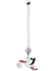 Navlepiercing For Gravide med Storken & Baby