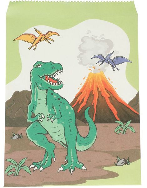 8 stk Jurassic Dino Godteposer i Papir