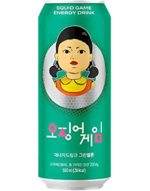 Squid Game Energy Drink Green Melon - Energidrikk med Grønn Melon 500 ml (Korea)