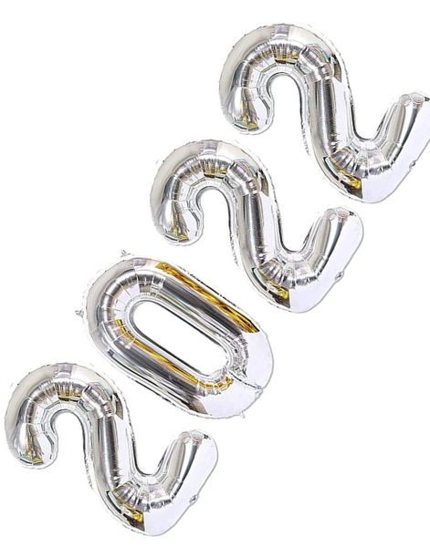 2022 ballonger - 35 cm sølv