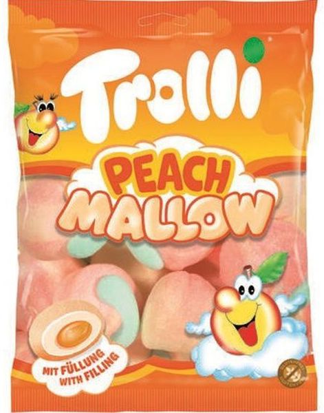 Pose med Trolli Fyllte Fersken Marshmallows 150 gram