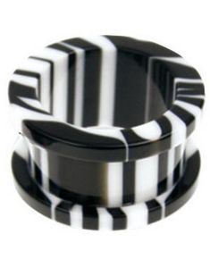 Blended - Hvit og Svart Piercing Tunnel