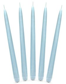 10 stk Lys Blå Kronelys 24 cm