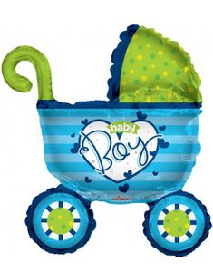Baby Boy Barnevogn - STOR Folieballong 91 cm