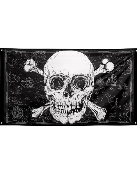 Stort Posterflagg 150x90 cm - Golden Pirate