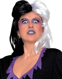 Cruella de Vil - Svart og Hvit Parykk
