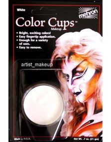 Color Cups 15 gr - Clown White Mehron Oljebasert Ansikt & Kroppssminke