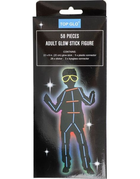 Glow Stick Figur med 58 Deler - Mann
