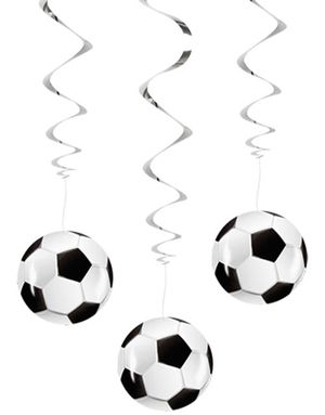 3 stk Hengende Dekorasjoner 85 cm - Fotballparty