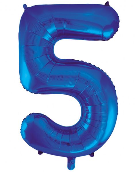 Tallet 5 - Royal Blå JUMBO Folieballong 86 cm