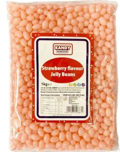 1 kg Zed Candy Strawberry Jelly Beans - Gelebønner med Jordbærsmak