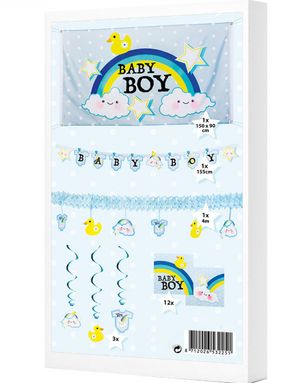 Komplett Dekorasjonsett 18 Deler - Baby Boy