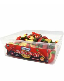 Vidal Fire Peppers - Vingummi- og Gelegodteri med Spicy og Hot Fruktsmak 780 gram