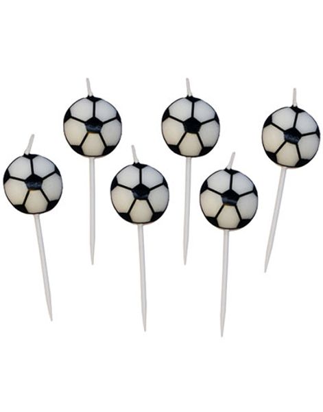 6 stk Kakelys med Fotballmotiver