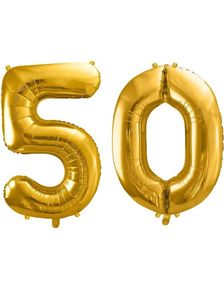 50 år ballonger - 86 cm gull