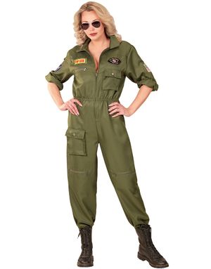 Top Gun Inspirert Jumpsuit Damekostyme