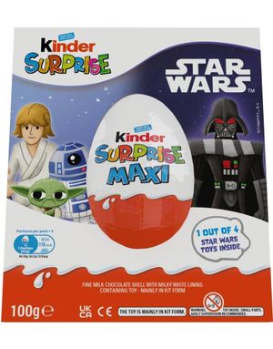 Star Wars Kinder Surprise Egg - Ekstra Stort Kinderegg med Ekstra Stor Leke 100 gram