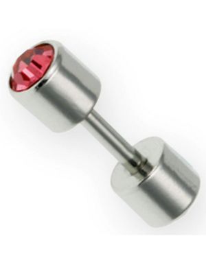 Two Pink Stones - Fake Piercing