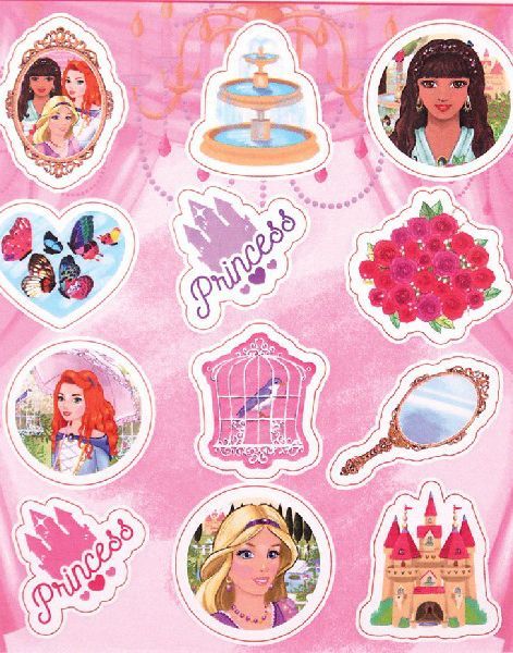12 stk Prinsesse Klistremerker