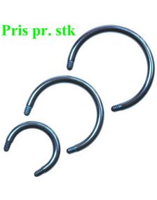 Blå Rund Stang i Titan til 1,6 mm Kule