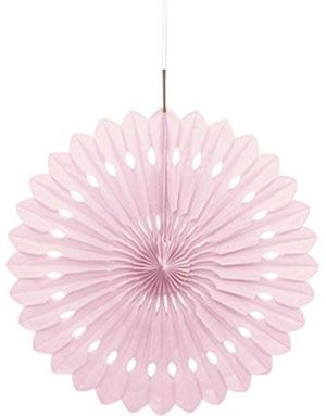 Lys Rosa Dekorvifte av Silkepapir 40 cm