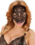 Svart Heklet Day of the Dead Øyemaske med Stener