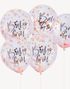 5 stk 30 cm - Baby Girl Ballonger med Rose Gullfarget Konfetti - Twinkle Twinkle