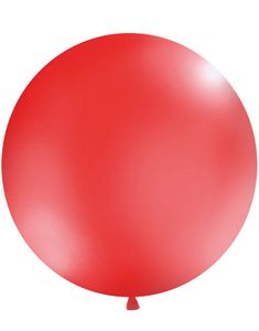 RØD Pastellfarget Rund JUMBO Ballong 1 meter