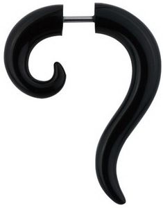 Fake Curl Piercing - Svart