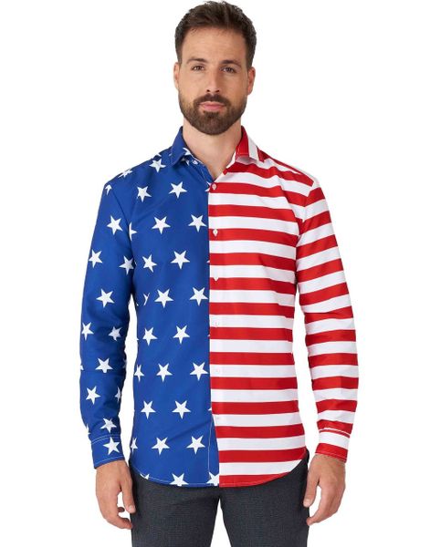 USA Flagg Skjorte til Herre - Suitmeister