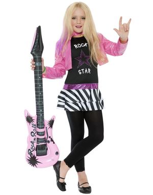 Rockstar Glam - Rockestjerne Kostyme til Jente