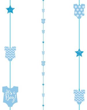 Its a Boy - Blå Bodyformet Ballonghale 182 cm