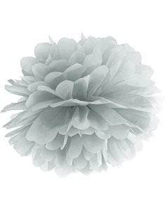 Sølvfarget Pom Pom 25 cm