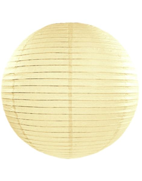 Kremfarget Papirlanterne / Papirlykt 25 cm