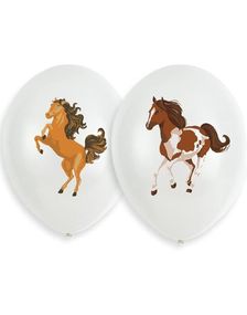 6 stk 27,5 cm Ballonger med Hestetema - Beautiful Horses