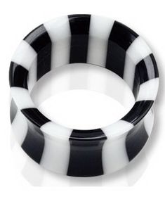Stripet Svart og Hvit Piercing Tunnel
