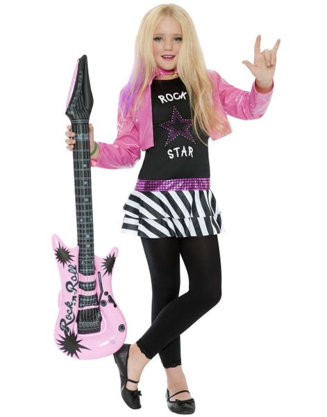 Rockstar Glam - Rockestjerne Kostyme til Jente