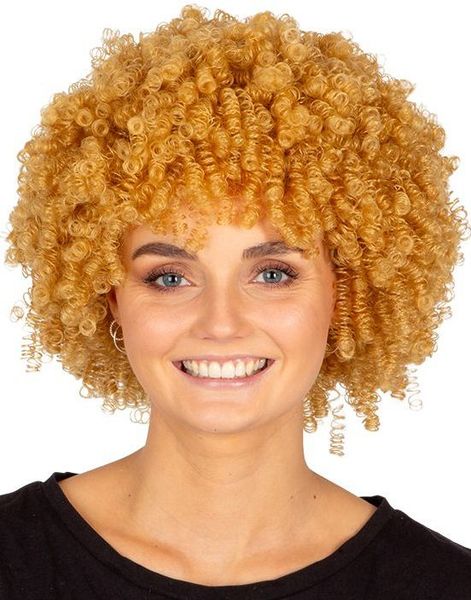Blond Afro Parykk