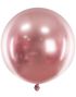 1 stk 60 cm - Rund Glossy Rose Gullfarget Ballong