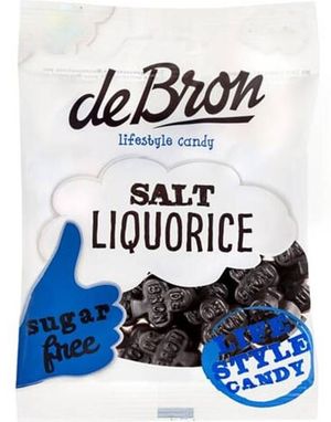 deBron Salt Liqorice - Sukkerfri Salt Lakris 100 g