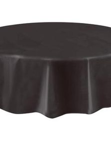 Svart Rund Plastduk 213 cm